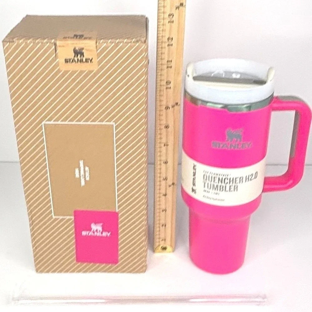 Stanley Quencher H2.0 FlowState Tumbler 40oz Pink Stainless Steel‎ Cup New Box